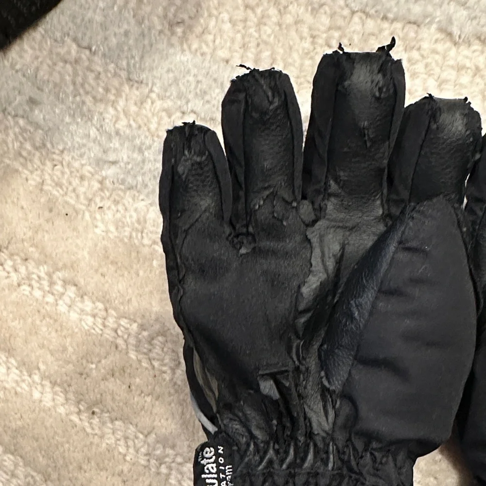Old Navy Black and Gray Kids Mittens
